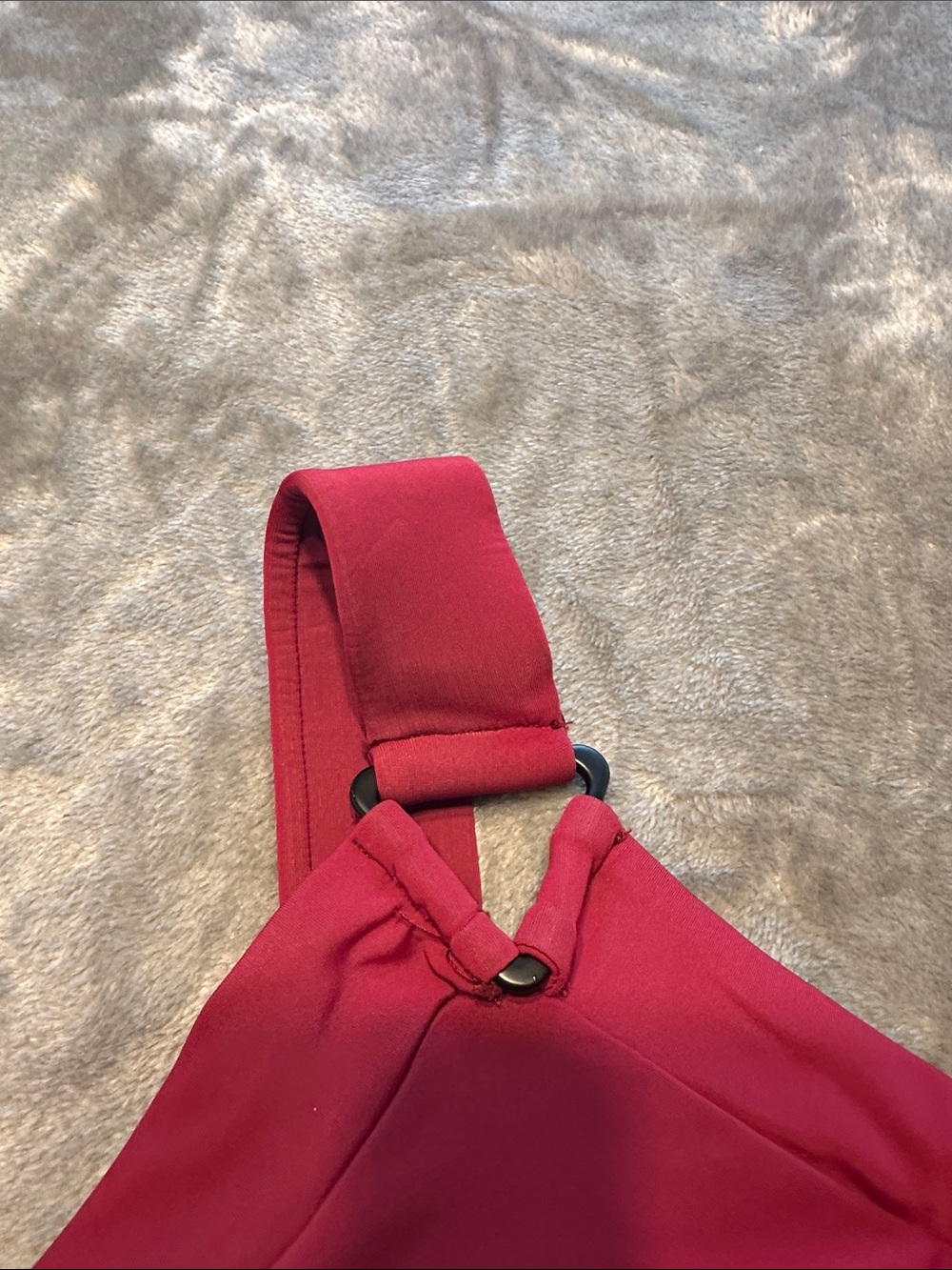 NWTS Aqua Green Deep Red/Maroon One-Piece Swimsuit Sz L - Picture 2 of 14